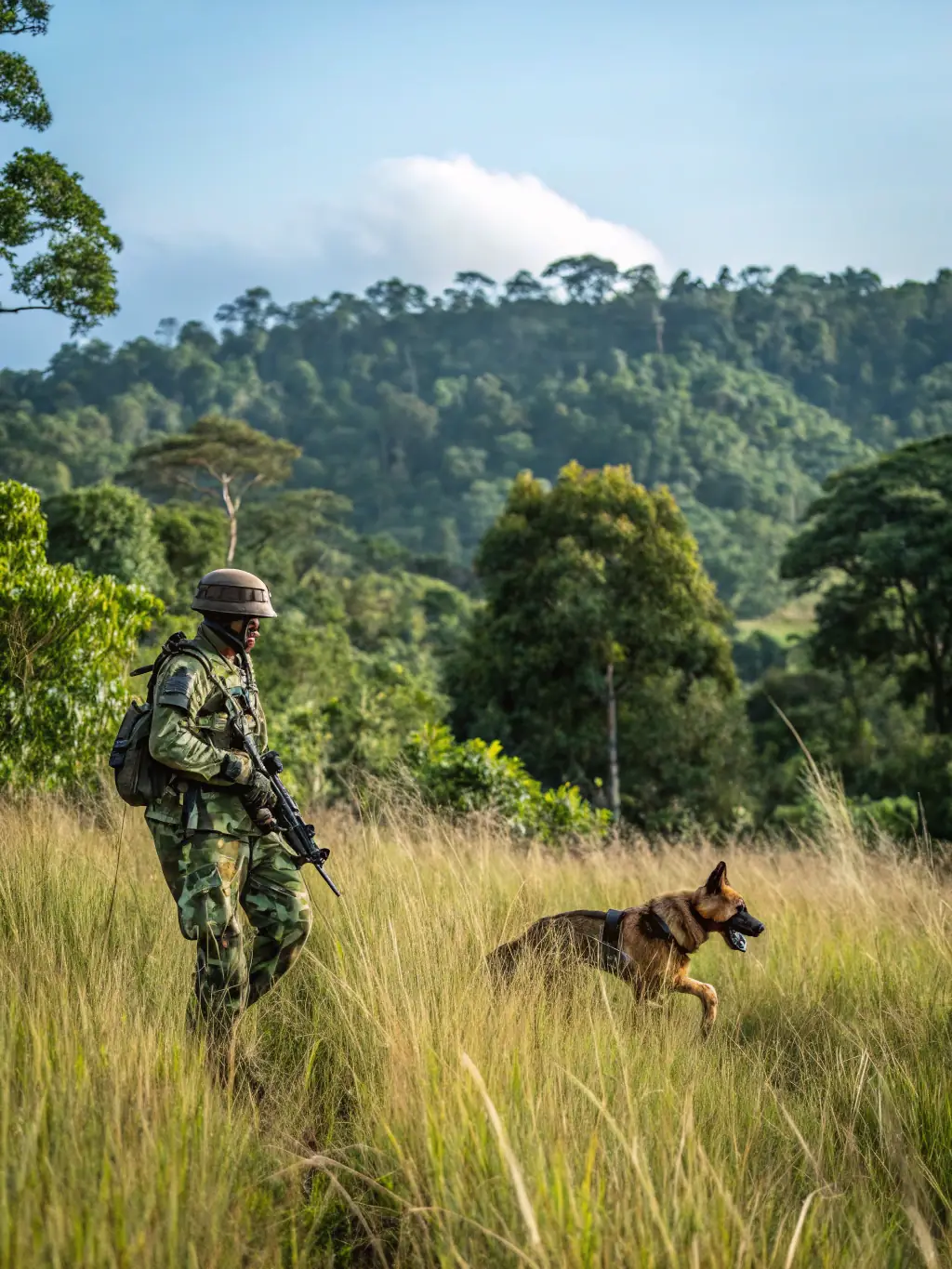 A photograph of SOCIETE DE CHASSE DE LIOURDRES members participating in an anti-poaching patrol in the Liourdres area, highlighting their commitment to wildlife protection.